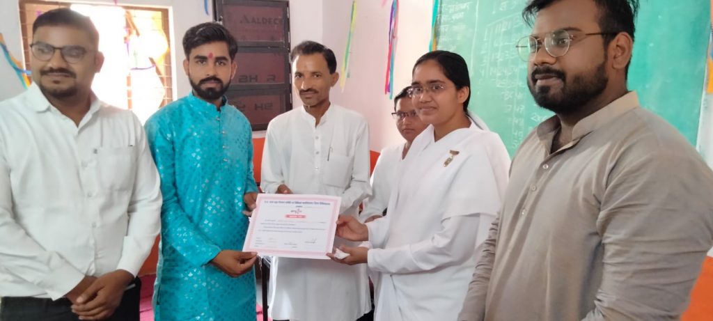 Chhapiheda,m.p.:- Brahmakumaris invited at blood donation camp.